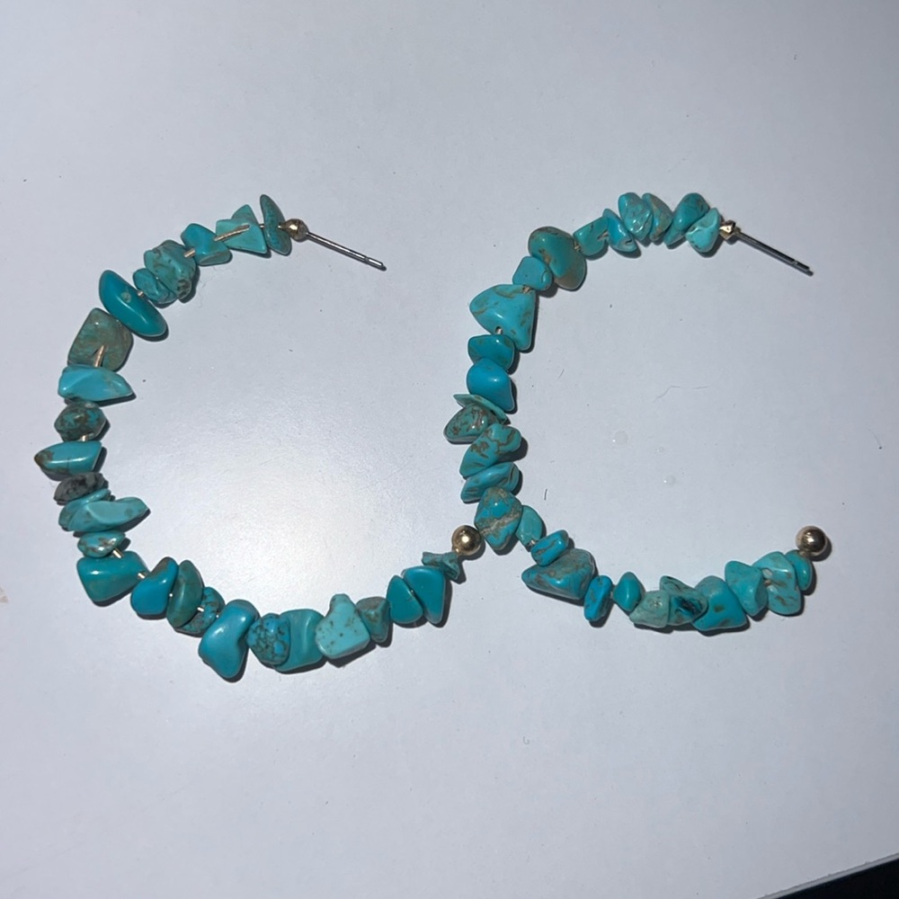 beautiful turquoise hoops✨